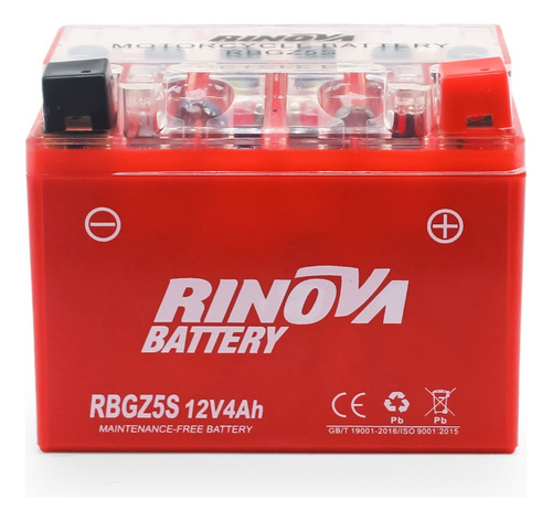 Bateria De Gel Para Motocicleta 12v 4ah Rinova