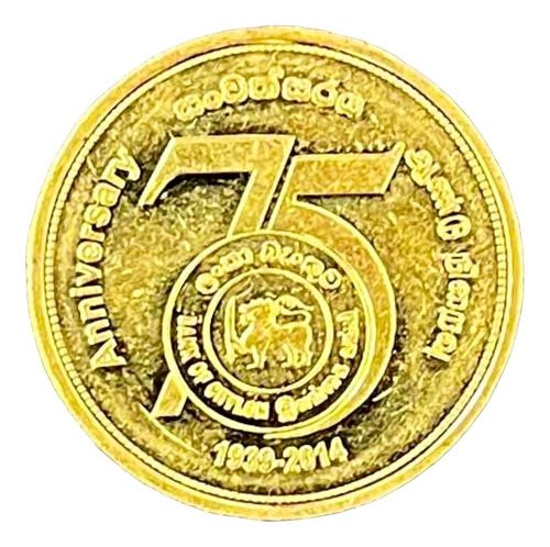 Sri Lanka - 5 Rupias - Año 2014 - Km #216 - Ceylon Bank