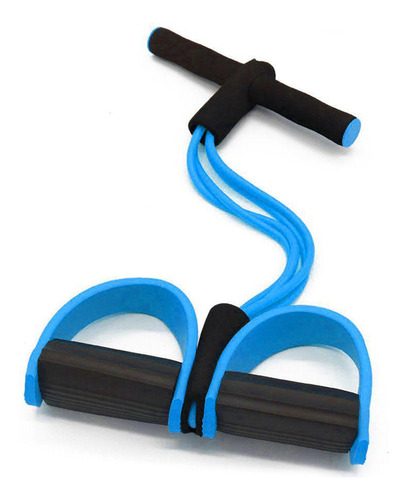 Exercicio Fisico Extensor Elastico Ginastica 4 Tubos Azul