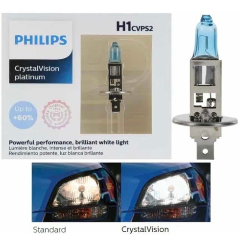 Set 2x Focos Philips Crystal Vision Platinum Oem H1 12v 55w