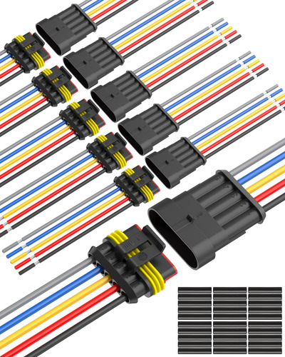 Conector Y Cable Electrico Impermeable Para Auto 5 Pin