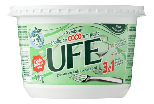 Sabão Em Pasta Coco Ufe Pote 500g