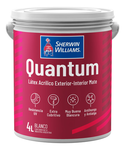 Pinturas Sherwin Williams Quantum Int/ext Mate Bco 4 Lts