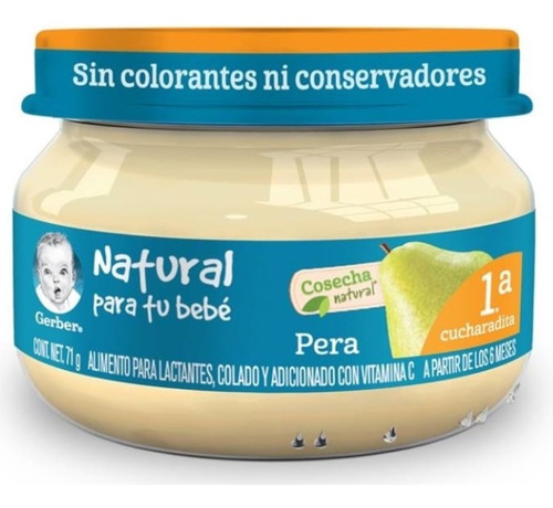 Papilla Gerber Etapa 1 Varios Sabores 6 Pzas De 71 G C/u Ij