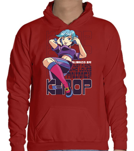 Sudadera 8-14 Años Unisex Girl Loves Anime And K-pop