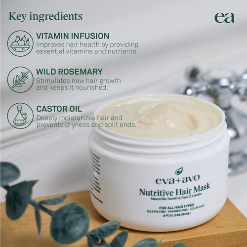Mascarilla Nutritiva Para El Cabello Aguacate
