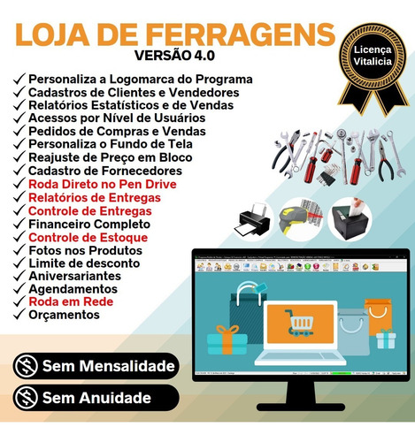 Programa Controle De Estoque Para Loja De Ferramentas V4.0