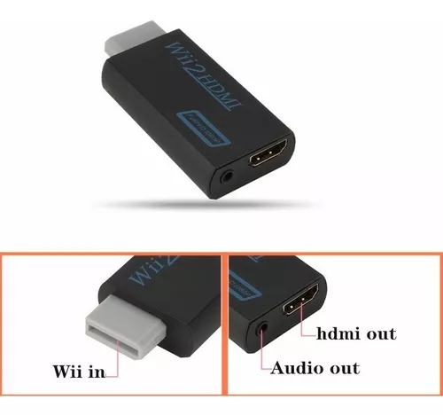 Convertidor Adaptador Para Nintendo Wii A Hdmi Audio 1080p