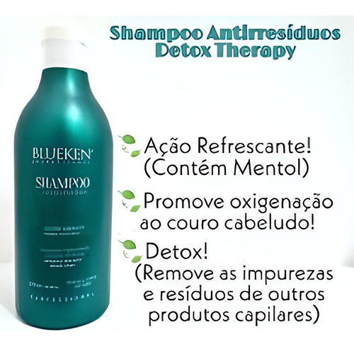 Progressiva Grego Blueken 1litro+ Shampoo Antiresiduo 500ml