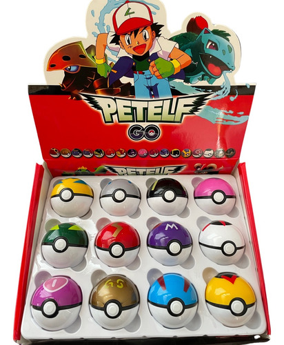 Set De 12 Pokebolas Figuras De Acción