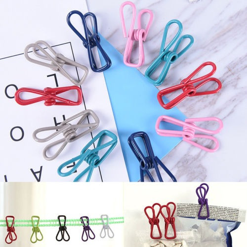 Imagen 4 de 5 de 10 X Multicolor Metal Binder Clips Sujetapapeles Foto Prácti
