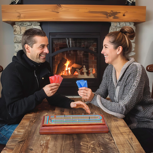 Juego De Mesa De Madera Con Forma De Cribbage, Elongdi, Con