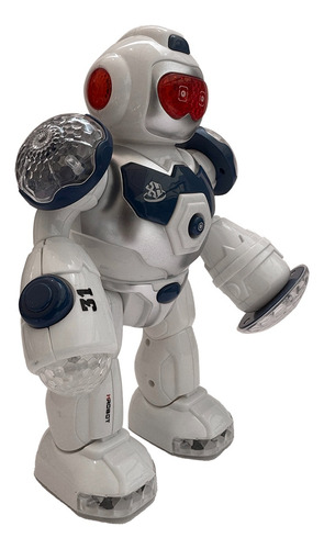 Robot 5 Con Luces Y Sonido Robot Con Luces Blanco