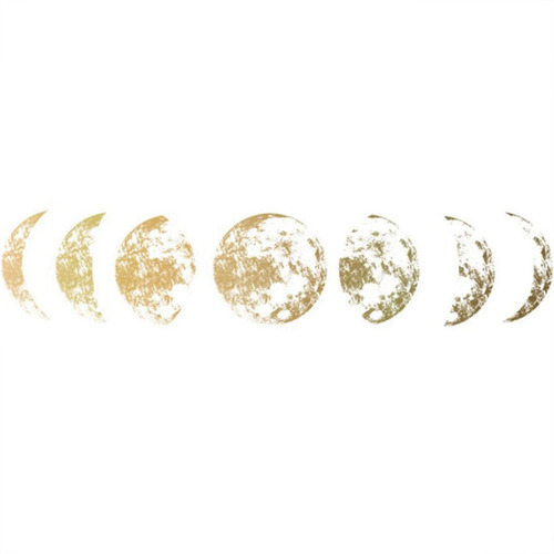 Calcomanía De Pared, Diseño De Fase Lunar, Pegatina De Fondo