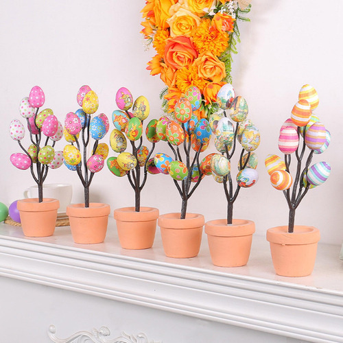 Jarrón De Árbol De Huevos De Pascua, Decoración De C
