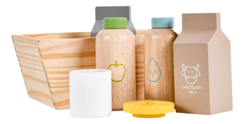 Juego De Desayuno En Caja De Madera Para Niños, Estilo A