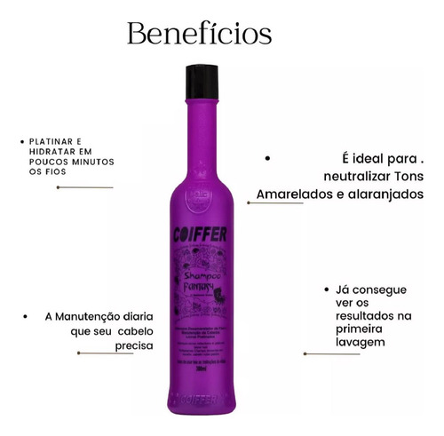 Fantasy Coiffer 300ml - Shampoo Matizador Para Loiros