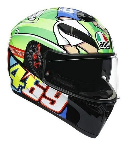 Casco Agv K3-sv Top Rossi Mugello 2017 Rider One