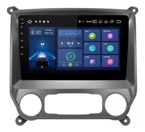 Estéreo De Pantalla Android 10 Chevrolet Silverado 2014-2018