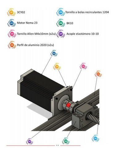 Soporte Motor Nema 23 Acero Recto Cnc Router Pantografo