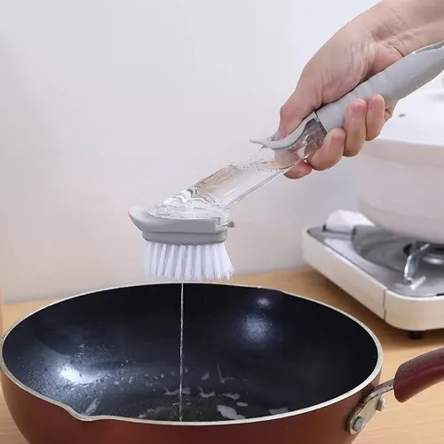 Imagen 5 de 7 de Cepillo Con Dispensador Lavaloza Limpieza Platos Escobilla