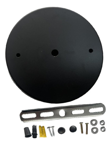 Placa De Techo De Lámpara Del Kit De Dosel Dia Negra 20cm