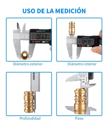 Imagen 5 de 8 de Calibrador Vernier Digital Pie De Rey 6in Precisión 0.01mm