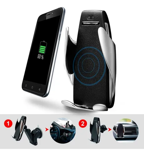 Soporte Celular Auto Cargador Inalambrico Wireless 2 Soporte