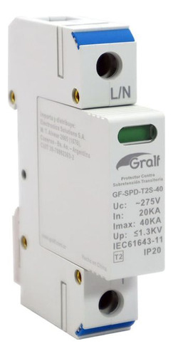 Protector Contra Sobretension Transitoria Gralf 1p T2s-40