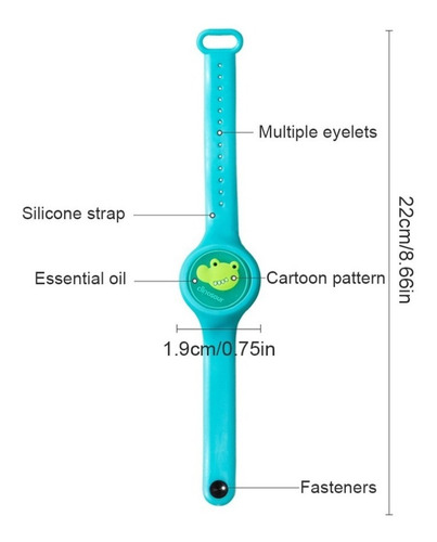 Imagen 7 de 8 de Pulsera Anti Mosquitos Repelente Zancudo Con Luz Bebé Niños