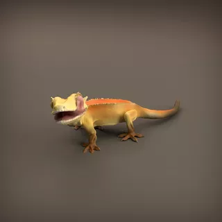 Gecko Crestado- Figura Plastica