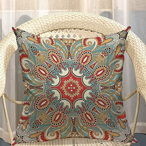 Mugod Funda De Almohada Con Diseño De Flores De Cachemira, T