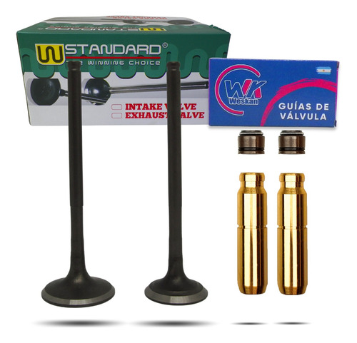 Kit Valvulas + Guias De Bronce De Moto Honda Xr 125 L X2