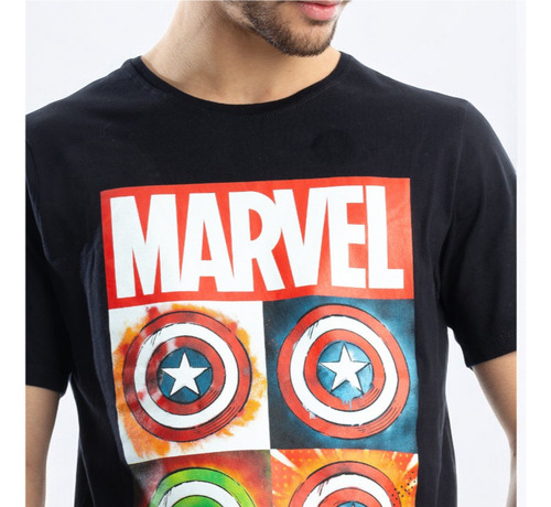 Remera Marvel Escudo Capitan America