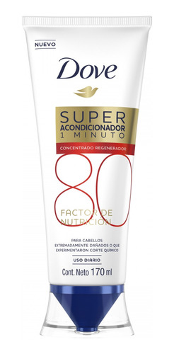 Imagen 2 de 2 de Dove Super Acondicionador 1 Min Regeneración Extrema 170ml