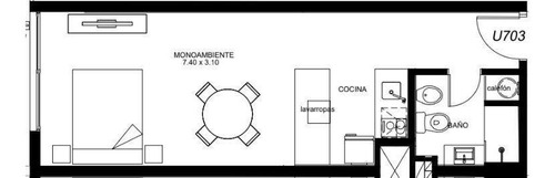Imagen 4 de 11 de Monoambiente A La Venta | Piso Alto | Estrena 2023 | Andes City |