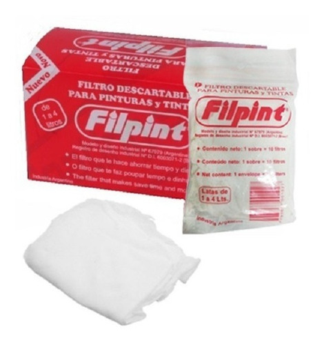 Filpint Filtro Descartable Para Pintura - Caja X 100u