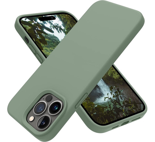 Funda Para iPhone 14 Pro Max De Silicona Resistente Verde