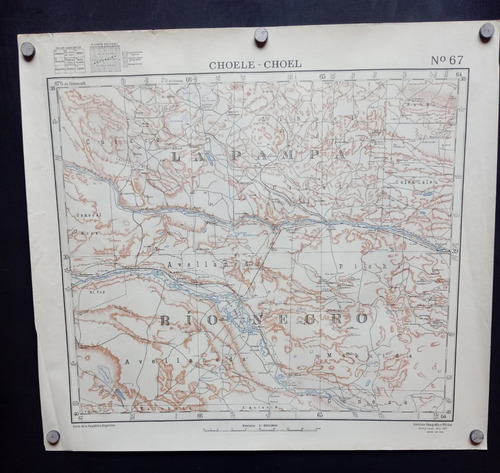 Mapa De Choele Choel- Instituto Geográfico Militar Año 1933