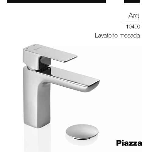 Corta Square Recta Cuadrada Monocomando Piazza Arq Canilla