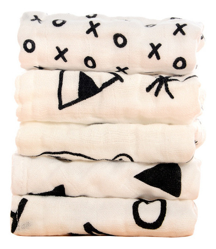 D Babero De Algodón 4 Capas Con Broche For Bebé Zebra