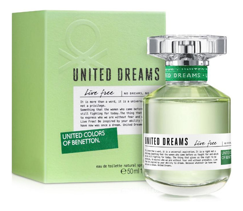 Perfume Benetton United Dreams Live Free Her 50ml Original