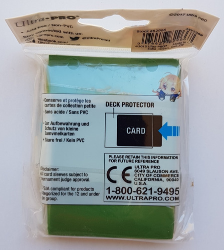 Imagen 2 de 2 de Micas Ultra Pro Small Deck Protector Green - Verde