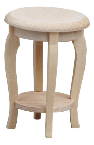 Taburete De Madera Para Casa De Muñecas A Escala 1:12, Mini