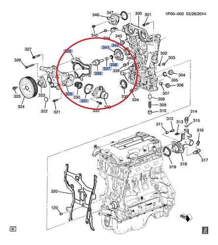Bomba De Agua Cruze 1.4 2014-2019