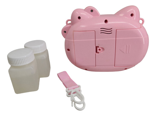 Pack 4 Pz Juguete Camara De Burbujas Para Niños Color Rosa