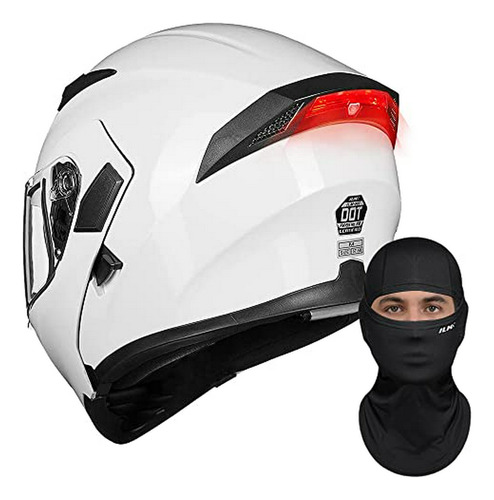 Ilm Casco Integral Modular Abatible Con Doble Visera Para Mo