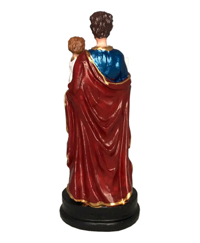 Imagem Sacra Em Resina De São José Com Menino Jesus No Colo