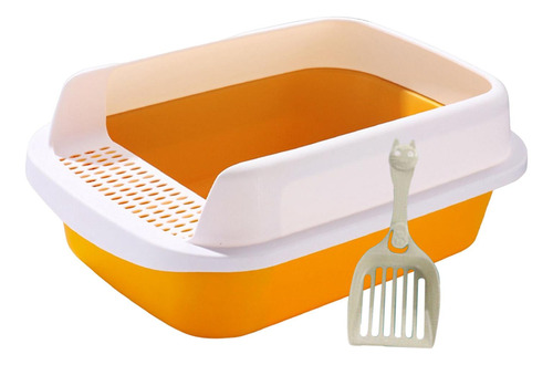 Caja De Arena Para Gatos, Orinal, Inodoro, Amarillo Grande