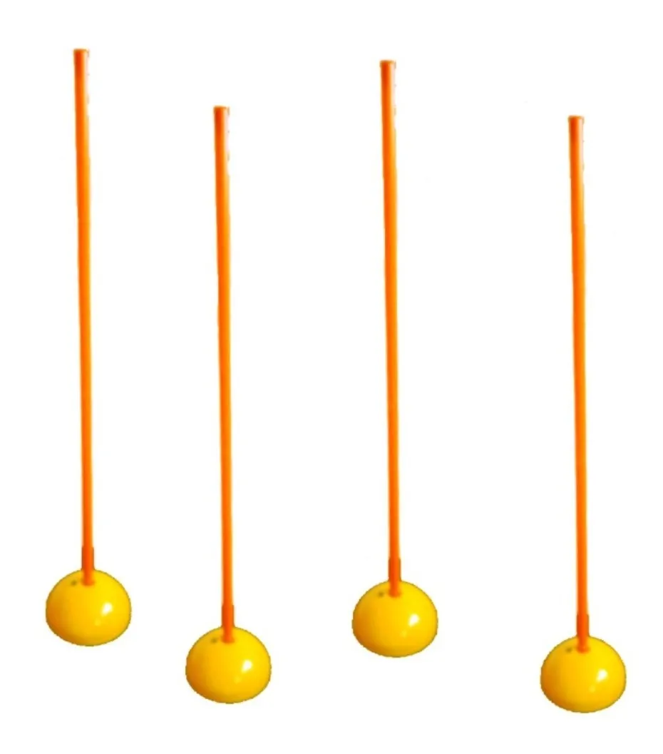 Kit 6 Bastones Con Bases Para Dribbling 1 Mt